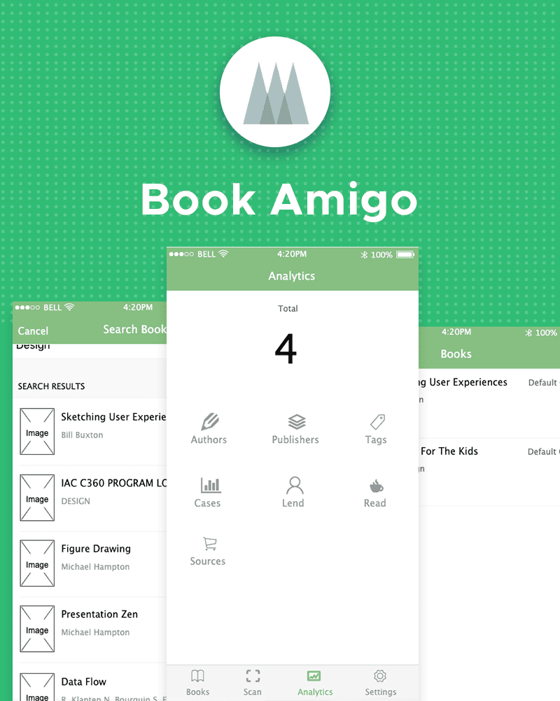 Book Amigo wireframe
